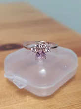Anillos de Compromiso con diseño de Pata de Gato para mujer, anillos elegantes de circonia cúbica rosa para mujer, joyería de boda para mujer
