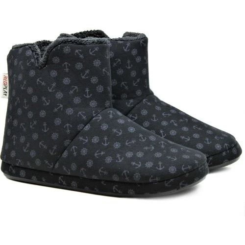 black slipper boots