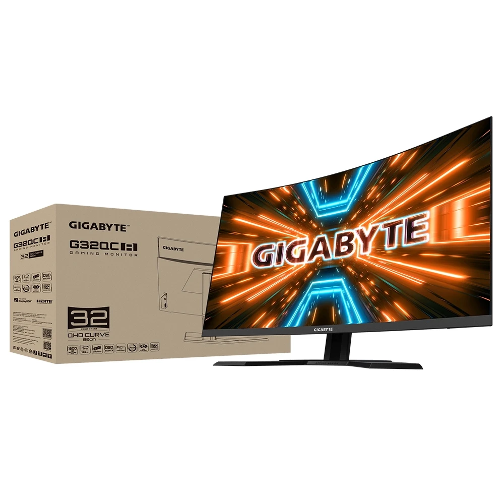 Игровой монитор GIGABYTE 31 5&quot Черный (G32QC A-EU) | Компьютеры и офис