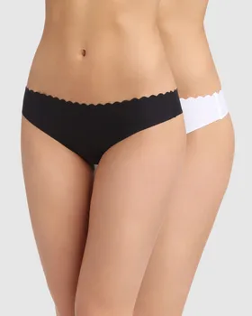 

Pack of 2 cotton thongs cut to laser range Body Touch Coton DIM