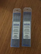Electrodo de tungsteno para soldadura, punta roja Industrial 2%, 175mm, 150mm, WT20, 10 Uds.