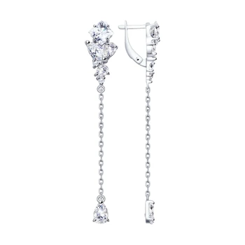 

Earrings made of silver with cubic zirconia