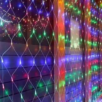 

Festoon led net 1,5x1,5 m, with controller, transparent wire