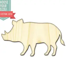 Кабан вырезанный из дерева-на заказ Выберите свой размер-лазерная резка Деревянные Художественные товары для рукоделия Настенный декор свадебный детский DCS0073