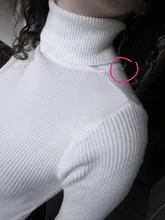 Ribbed Pullover Sweater Jumper Turtleneck Long-Sleeve Winter Women Knitted Warm Autumn