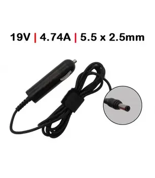 

CAR CHARGER FOR NOTEBOOK TOSHIBA SATELLITE M60 M65 SERIALS 19V 4.74A 5.5X2.5 90W