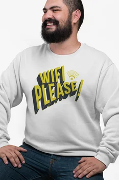 

Angemiel Wear WIFI Please White Men 'S Sweatshirt