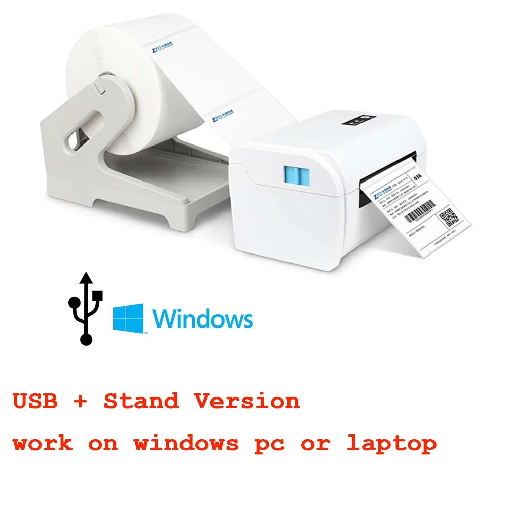USB with Stand 4 дюйма Термальность принтера для печати штрих-кодов принтер этикеток этикетки принтер 100*150 UPS отправляем наши товары по DHL FEDEX EMS Express этикетки для принтера - Цвет: USB with Stand