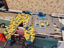 Conjunto de ropa de dormir de manga larga para niños y niñas, conjunto de pijamas y ropa interior de primavera y otoño, 67 y A %