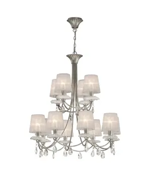 

Ceiling Lamp 12 lights silver SOPHIE