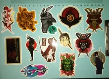65 Uds Japón Bushidou pegatinas de guerreros para ordenador portátil de PVC pegatinas de grafiti pegatinas para maleta equipaje guitarra coche para los juguetes para los niños F3