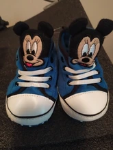 Disney-zapatos de princesa para niñas pequeñas, bonitos, de dibujos animados, Minnie, rosa, Mickey, para recién nacidos