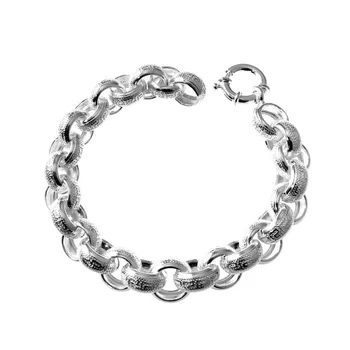 

Law silver bracelet 925m wide chain rolo 20cm. Reasons greca [AC0494]