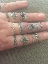 Anillo de acero inoxidable estilo hippie para mujer, sortija ajustable, estilo bohemio, hippy, serpiente, accesorio para dedo