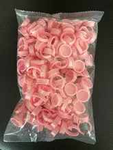 100 Uds desechables pegamento anillo pegamento para extensión de pestañas taza contenedor de plástico maquillaje permanente pigmento accesorios de