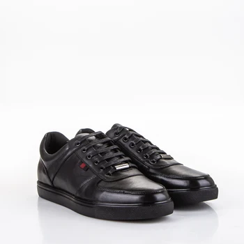 

Sneakers for men p9022-1 Black, Lauf!, genuine leather
