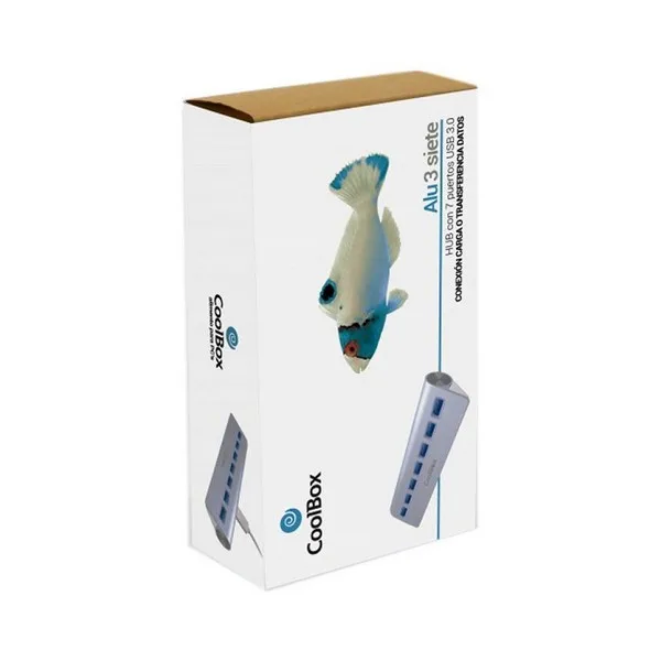Usb-хаб CoolBox COO-HU7ALU3 Aluminium(7 портов