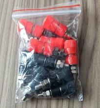 Amplifier Terminal Post Connector-Binding Jack-Mount Banana-Plug Black JS-910B 5-Red-5