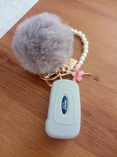 Funda de silicona para la llave del coche para Ford KA MK2 2008-2016 3 botones del mercado plegable titular de llavero funda de mando a distancia Protector de la cubierta