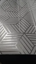 Stick Wallpaper Removable Vinyl-Film Geometric Silver Hexagon Haohome Peel Self-Adhesive