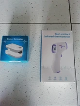 Oxímetro de pulso Digital para dedo, medidor de saturación de oxígeno en sangre, Monitor de ritmo cardíaco SPO2 PR + termómetro infrarrojo