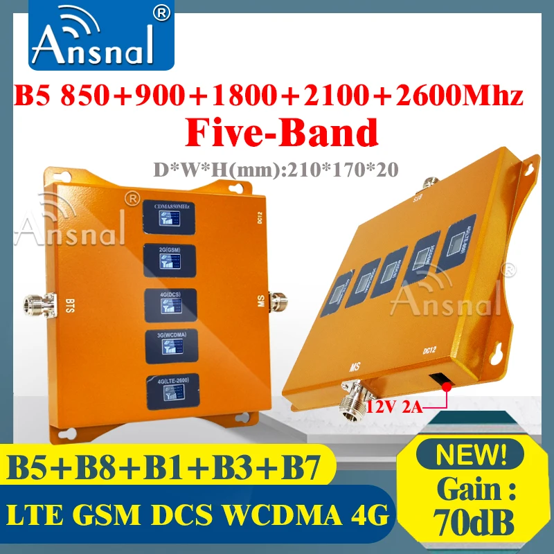 B5 850 900 1800 2100 2600Mhz Five-Band 4G Cellular