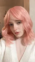 AOSI-Peluca de pelo Natural con flequillo para mujer, cabello corto sintético ondulado, rosa, morado, negro, Bob, fibra resistente al calor, Cosplay, pelucas de Lolita