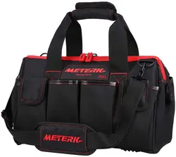 METERK – sac à outils, Kit de rangement d'outils de 16 pouces, Kit électrique à 7 poches avec bandoulière réglable, résistant à l'usure, confortable 