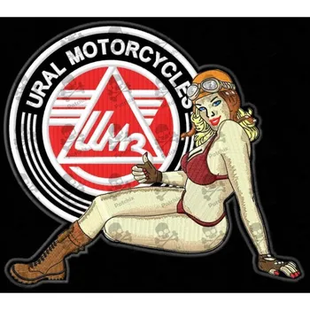 

MOTORCYCLE URAL LADY XXL Parche bordado, iron patch, gestickter patch, patch brode, remendo bordado, toppa ricamata