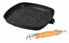 

GRILL DIECAST STONE 8 MM THICKNESS DETACHABLE HANDLE GAS AND OVEN