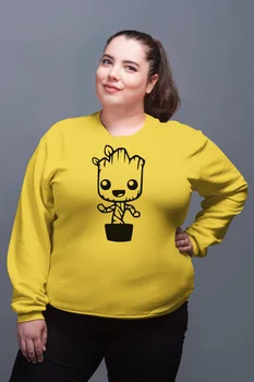 

Angemiel Wear Dancing Sweet Groot Yellow Women Sweatshirts