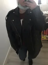 Jacket Coat Oversized Nerazzurri Long-Sleeve Drop-Shoulder Black Plus-Size Womens Zipper