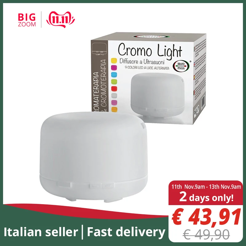 Диффузор ad Ultrasuoni Cromo светильник 9 цветов Led a Luce alternata Сделано в Италии