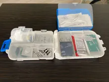 Caja de primeros auxilios plegable para el hogar, Mini bolsa de almacenamiento de medicamentos, para viaje, 8 enrejados