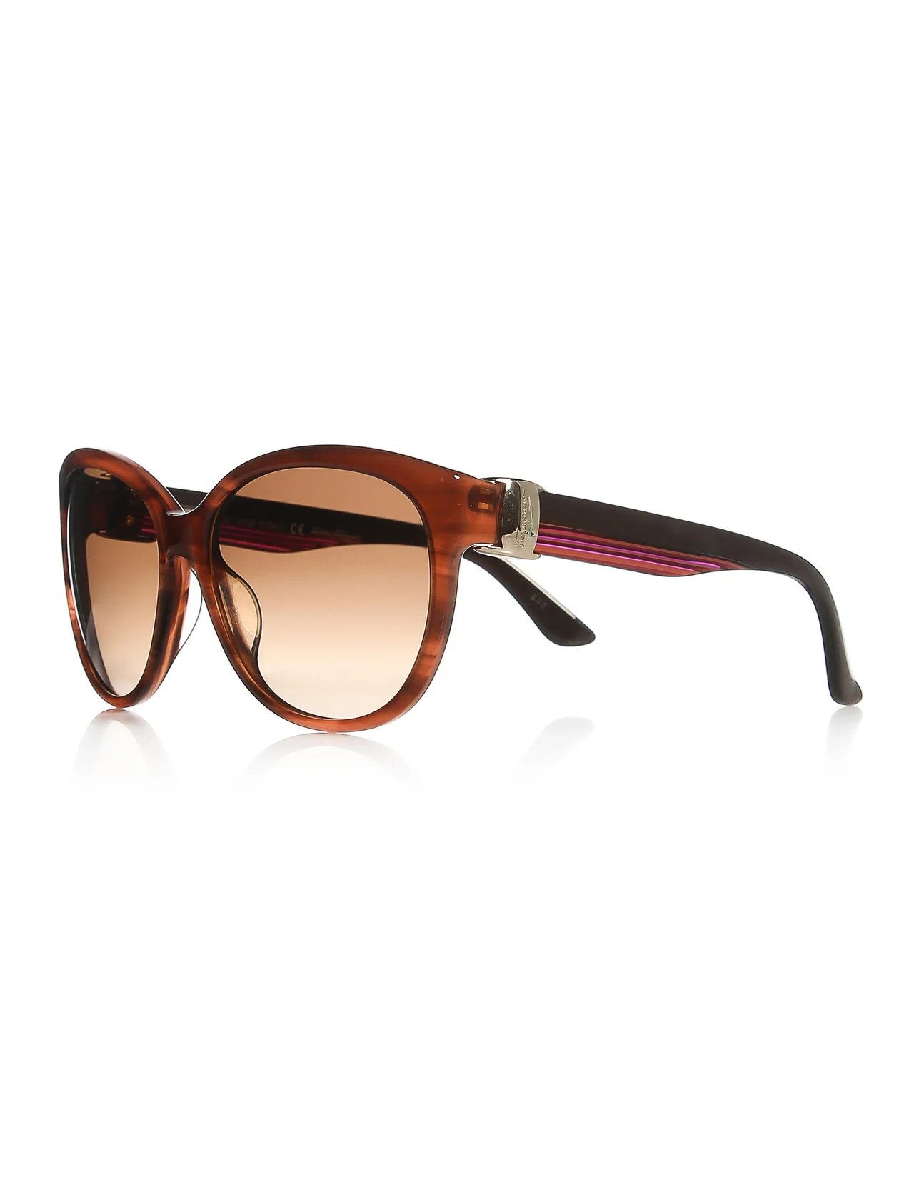 

Women's sunglasses sf 651s 216 bone Brown organic oval aval 56-18-130 salvatore ferragamo