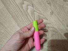 Agujas de ganchillo para cabello trenzado Jumbo y trenzas de ganchillo, 1 unidad, 15Cm, Color rosa y limón, de plástico para tejer