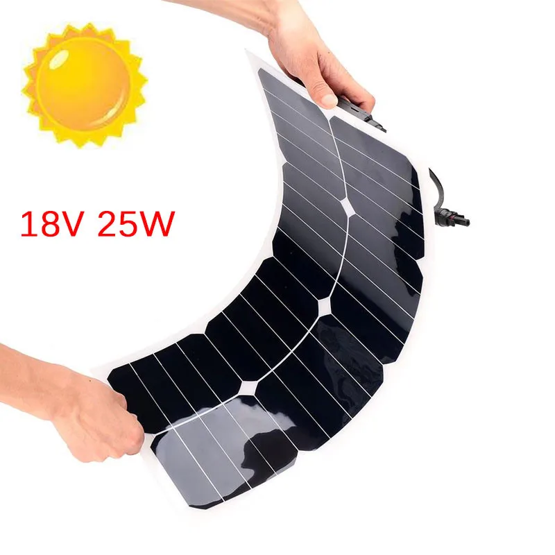 

18V 25W Solar Panel Solar Cells Poly Solar Panel Battery Controller for Motorhome Car Yacht RV Boat
