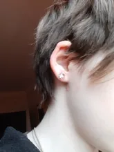 Pendientes de tuerca de alas de Ángel para mujer, de circonia cúbica de oro Real de 14K, joyería delicada, aretes de estrella de corazón de estilo romántico