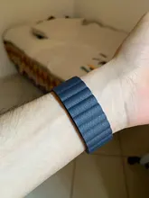 Correa de cuero para Apple Watch, banda magnética de 44mm, 40mm, 38mm y 42mm para reloj inteligente iWatch series 3, 4, 5, se, 6