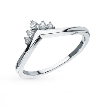 

Silver ring with cubic zirconia sunlight sample 925