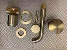 Sink Basin Tap Faucet Bath-Mixer Wall-Mount Rose-Gold-Set Brass Single-Handle Matt Black