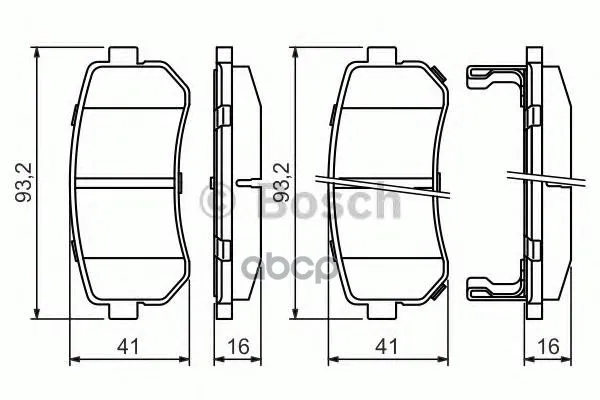 Колодки Тормозные Дисковые Kia Ceed/Rio/Sportage/Hyundai Accent/I20/I30/Ix35 Задние Bosch арт. 0986494140