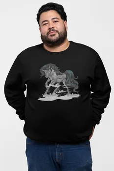 

Angemiel Wear Dark Color Unicorn Black Men 'S Sweatshirt
