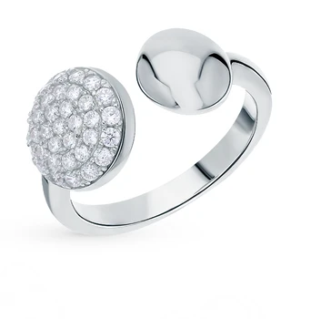 

Silver ring with cubic zirconia sunlight sample 925