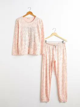 

Lettering Printed Pattern Pajamas set