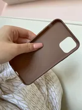 Silicone Cover Phone-Case Coque Couple Retro Brown Korean Mini Solid-Color Simple Xs Max