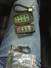 Cuero Luminoso de llave de coche para gran pared Haval Coupe H7 H8 H9 GMW H6, cubierta pequeña a rayas de Color, carcasa del mando a distancia, llavero