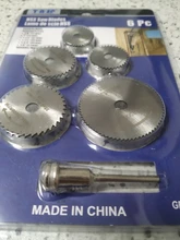 TASP-Juego de Mini hojas de sierra Circular, accesorios de herramientas rotativas de Disco de corte HSS para Dremel, Compatible con madera, plástico y aluminio, 6 uds.