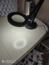 Lámpara de escritorio de lupa plegable profesional, luz LED de lectura con tres modos de atenuación, fuente de alimentación USB, 5 aumentos
