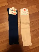 YWHUANSEN-Calcetines transpirables de encaje de algodón para niña, medias hasta la rodilla, para primavera, otoño e invierno, 1 par